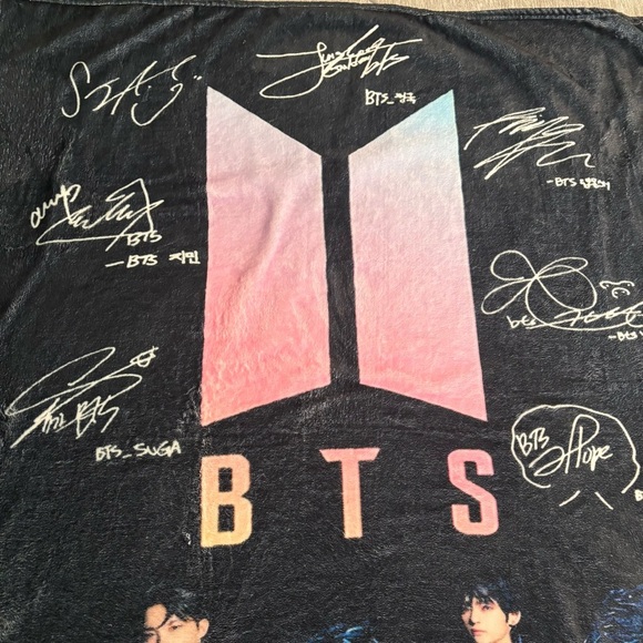 Kpop BTS Boy Band Soft Cozy Fleece Throw Blanket 40”x48” - Picture 3 of 5